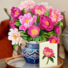 Load image into Gallery viewer, FreshCut Paper LLC Greeting &amp; Note Cards Peony Paradise Pop Up Bouquet &amp; Card
