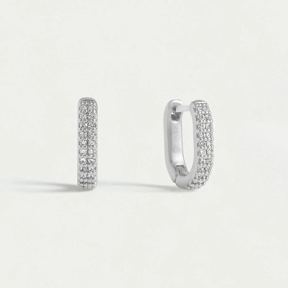 Dean Davidson Jewelry - Earrings Silver Petite Pave Huggie