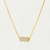 Sticks and Steel Gold Petite Pave Mini Tube Necklace