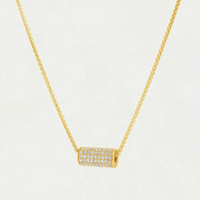 Load image into Gallery viewer, Sticks and Steel Gold Petite Pave Mini Tube Necklace
