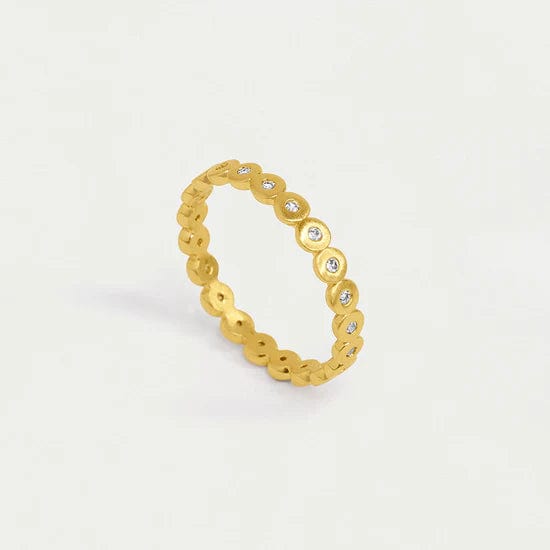 Dean Davidson Jewelry Gold Petite Pave Simple Stacker