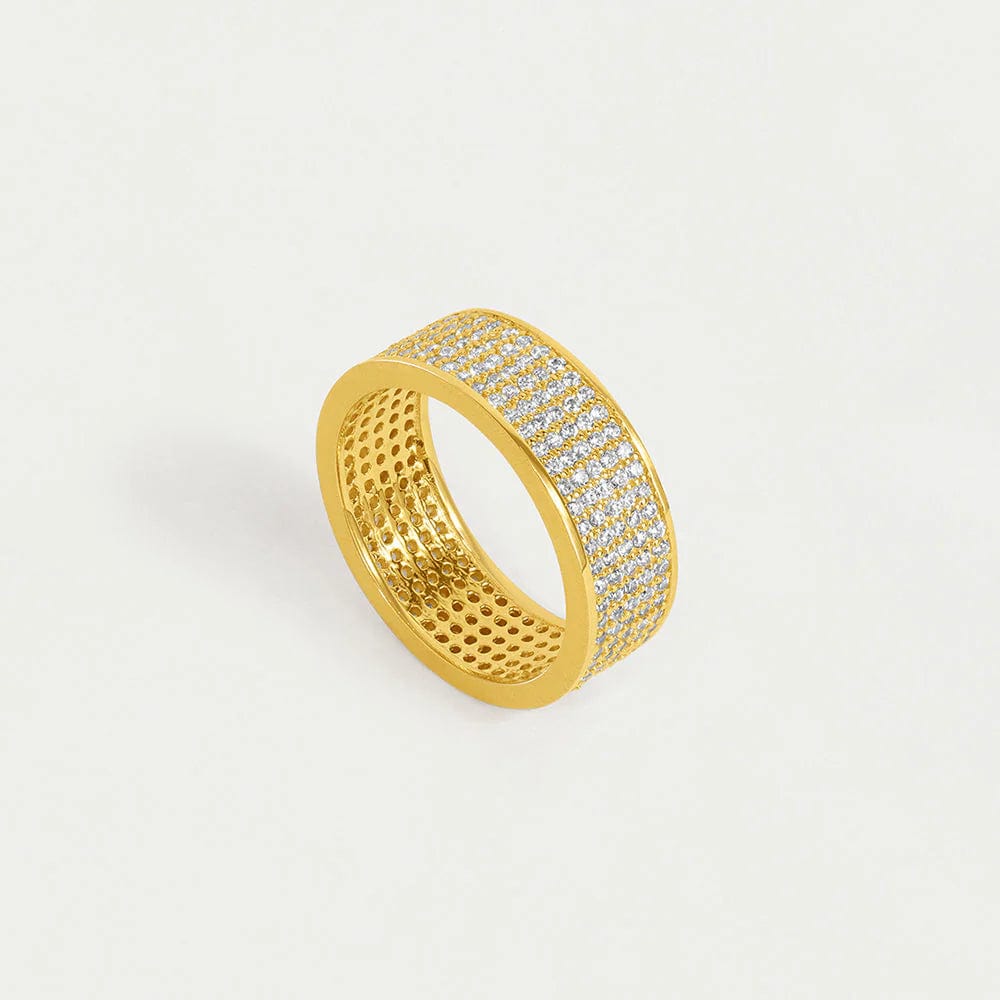 Dean Davidson Jewelry - Rings Gold Petite Pavé Wide Stacking Ring