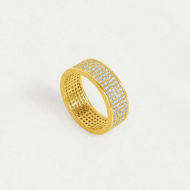 Dean Davidson Jewelry - Rings Gold Petite Pavé Wide Stacking Ring