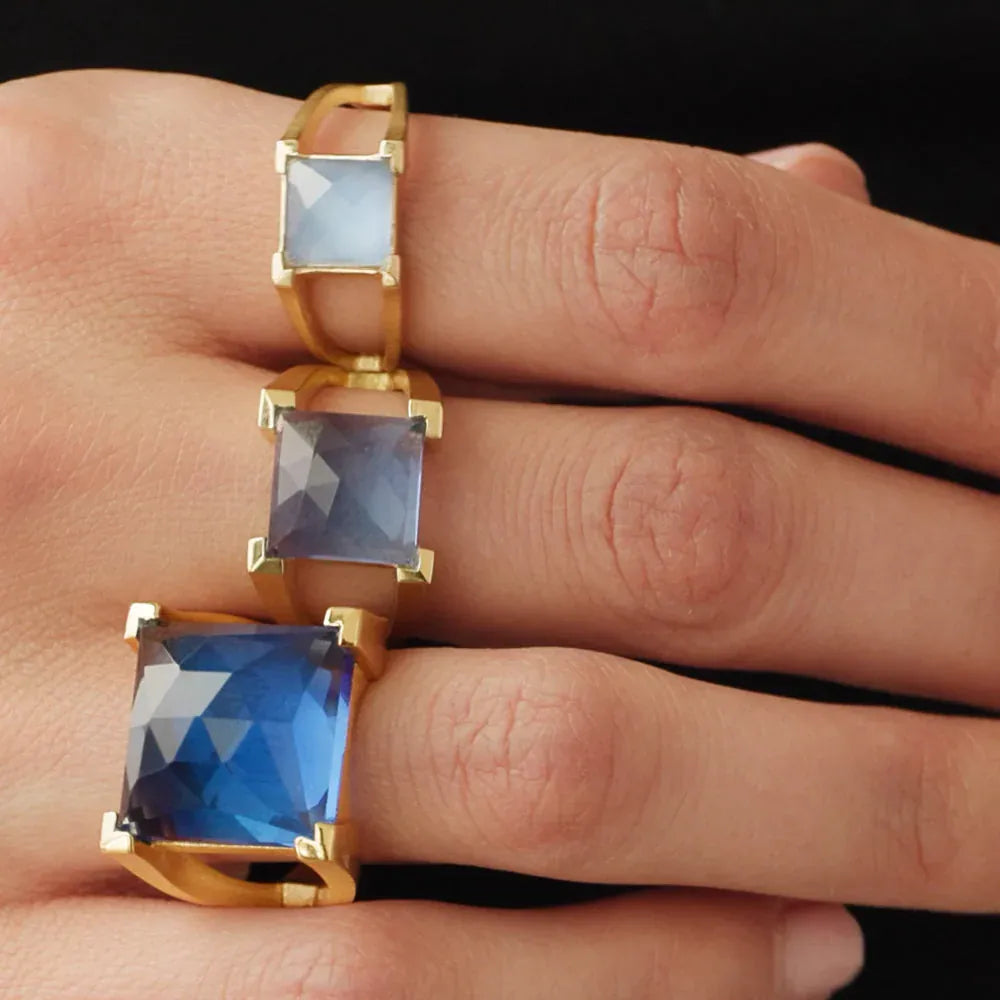 Dean Davidson Jewelry Petite Plaza Ring Midnight Blue
