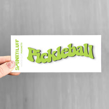 Load image into Gallery viewer, Spunky Fluff Pear Pickleball Tiny Word Magnet, Retro Wave Pickleball Lovers Magnet

