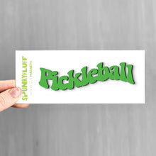 Load image into Gallery viewer, Spunky Fluff Pickleball Tiny Word Magnet, Retro Wave Pickleball Lovers Magnet
