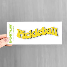 Load image into Gallery viewer, Spunky Fluff Yellow Pickleball Tiny Word Magnet, Retro Wave Pickleball Lovers Magnet
