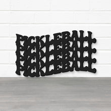 Load image into Gallery viewer, Spunky Fluff Proudly handmade in South Dakota, USA Pickleball Wavy Retro Groovy Wall Art
