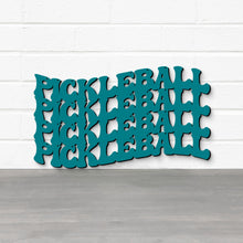 Load image into Gallery viewer, Spunky Fluff Proudly handmade in South Dakota, USA Pickleball Wavy Retro Groovy Wall Art

