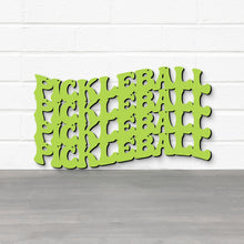 Load image into Gallery viewer, Spunky Fluff Proudly handmade in South Dakota, USA Small / Pear Green Pickleball Wavy Retro Groovy Wall Art
