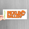 Spunky Fluff Orange Pickleballer Stacked Tiny Word Magnet, Funny Pickleball Magnet