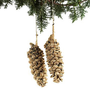 Mr. Bird Proudly Handmade in Texas, USA Pinecone Pair Premium Birdseed Pinecones