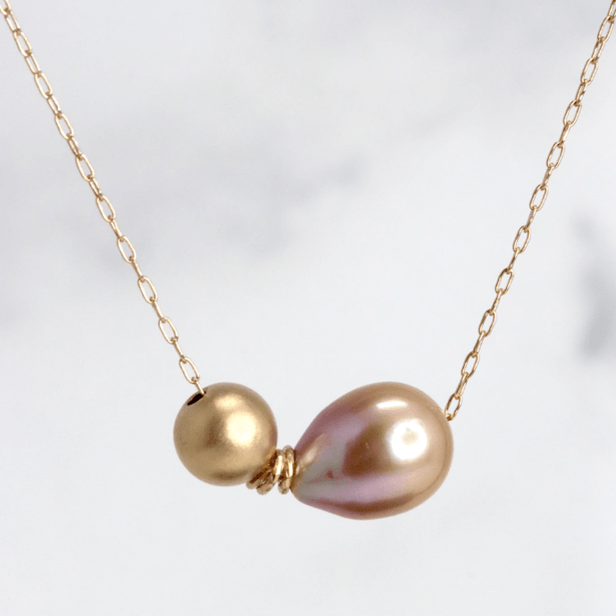Mickey Lynn Pink Pearl Necklace