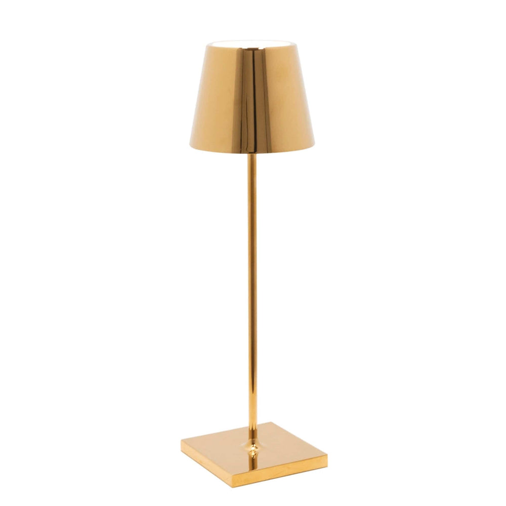 Zafferano America Decor Glossy Gold Poldina Pro Cordless Lamps