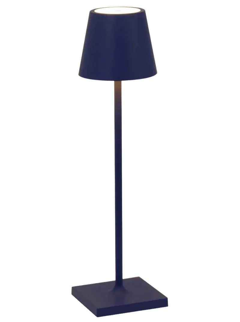 Zafferano America Decor Steel Blue Poldina Pro Micro Cordless Lamp