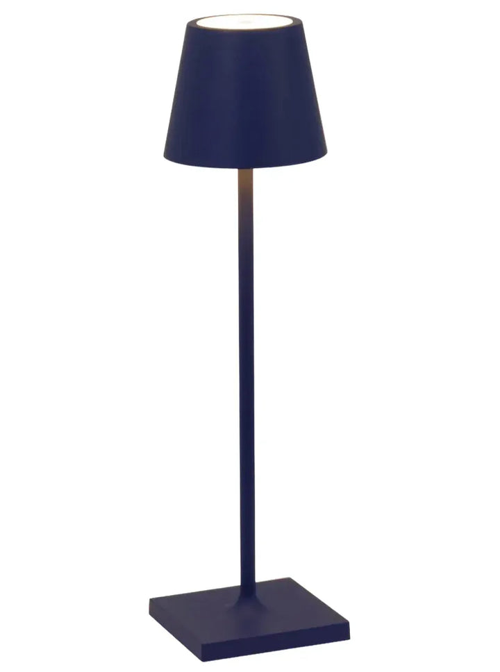 Zafferano America Decor Steel Blue Poldina Pro Micro Cordless Lamp
