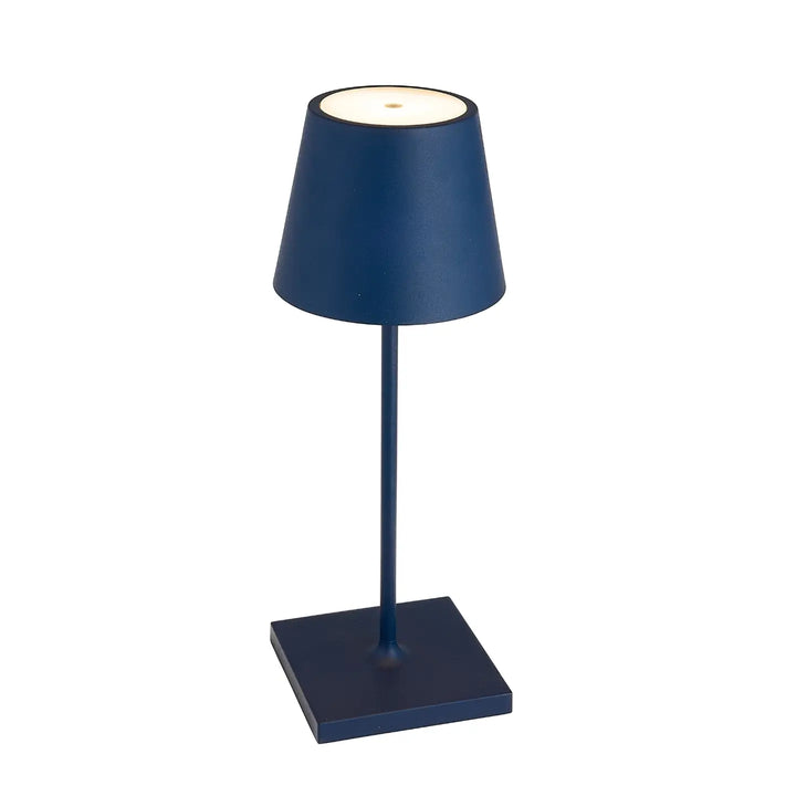 Zafferano America Decor Steel Blue Poldina Pro Mini Cordless Lamps
