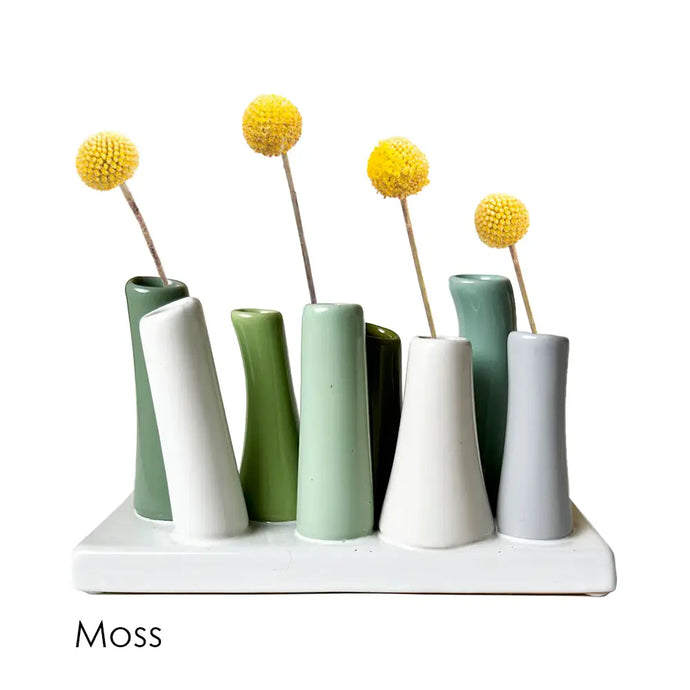 Chive Home Decor - Home Accent Pooley 8 Tube Vase Moss