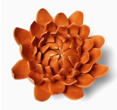 Chive Home Decor - Home Accent Pooley 8 Tube Vase Orange Dahlia