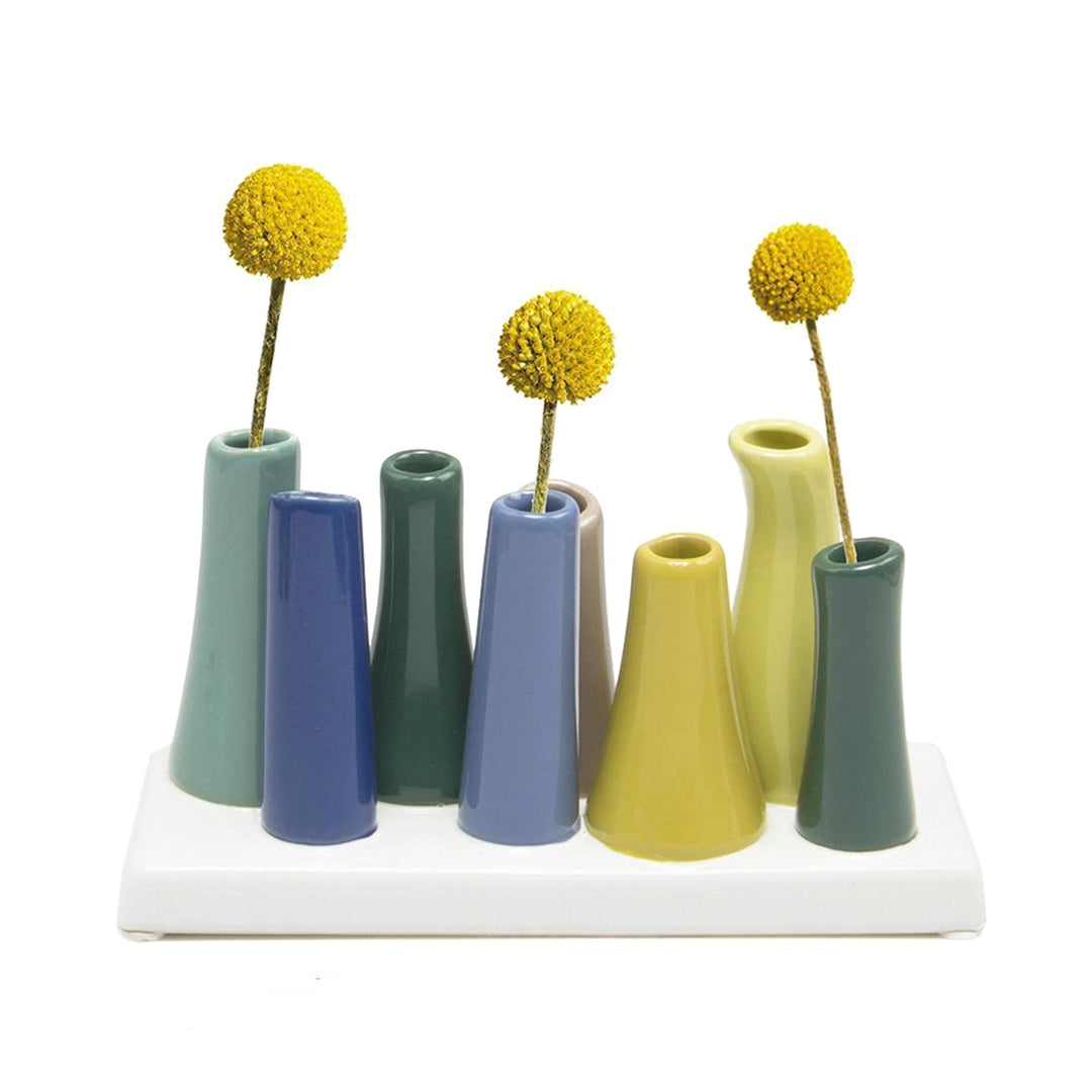 Chive Home Decor - Home Accent Pooley 8 Tube Vase Smoke Green