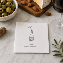 Load image into Gallery viewer, Cork Pops Cocktail Napkins "Poorly Screwed" Cocktail Napkins | Pack of 20 | Cork Pops
