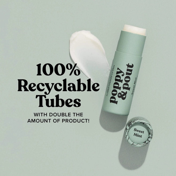Poppy &amp; Pout Beauty Sweet Mint Lip Balm Poppy &amp; Pout Lip Balms