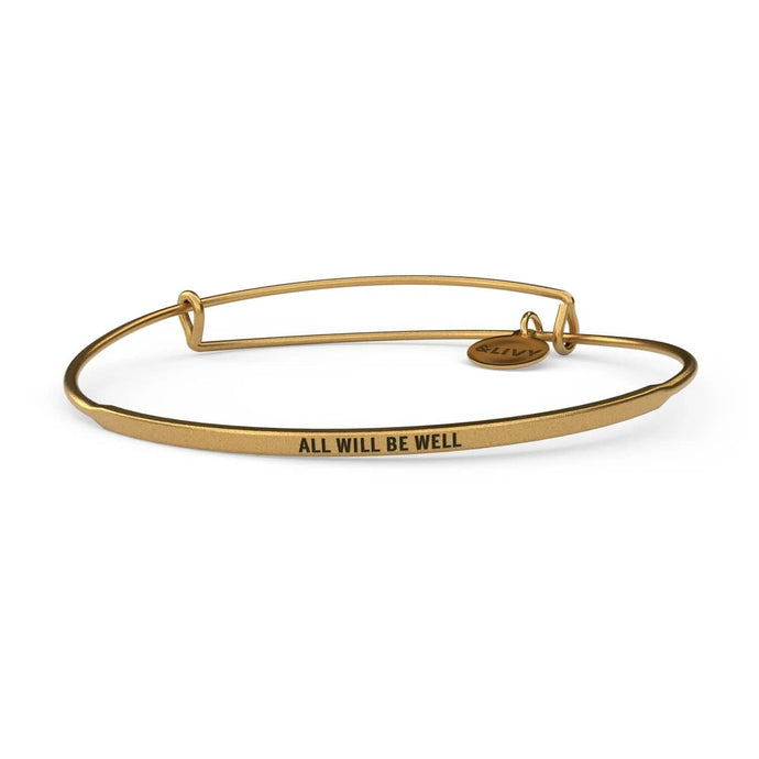 &Livy Jewelry - Bracelets All Will Be Well / Rhodium Gold Finish Posy Bracelet