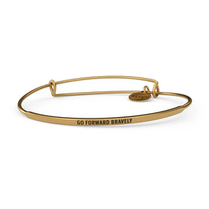 &Livy Jewelry - Bracelets Go Forward Bravely / Rhodium Gold Finish Posy Bracelet