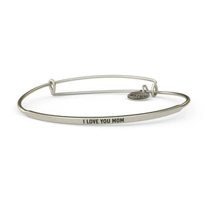 &Livy Jewelry - Bracelets I Love You Mom / Rhodium Silver Finish Posy Bracelet