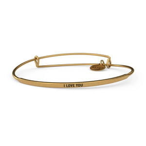 &Livy Jewelry - Bracelets I Love You / Rhodium Gold Finish Posy Bracelet