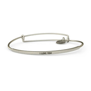 &Livy Jewelry - Bracelets I Love You / Rhodium Silver Finish Posy Bracelet