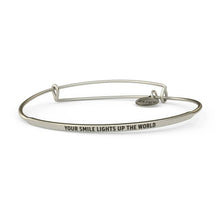 Load image into Gallery viewer, &amp;Livy Jewelry - Bracelets Your Smile Lights Up the World / Rhodium Silver Finish Posy Bracelet
