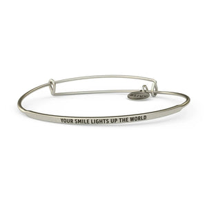 &Livy Jewelry - Bracelets Your Smile Lights Up the World / Rhodium Silver Finish Posy Bracelet