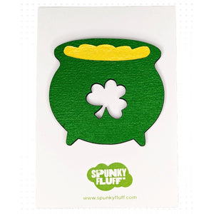 Spunky Fluff Proudly handmade in South Dakota, USA Pot of Gold Magnet, St. Patrick's Day Magnet