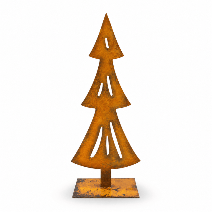 Prairie Dance Christmas Decor Prairie Dance 10" Metal Christmas Cutout Tree – Narrow Design