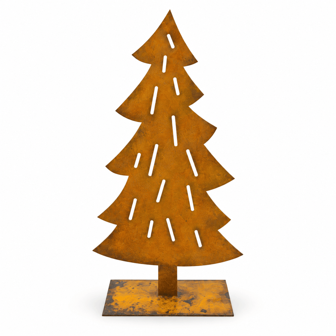 Prairie Dance Christmas Decor Prairie Dance 18" Metal Christmas Cutout Tree – Slotted Cutouts