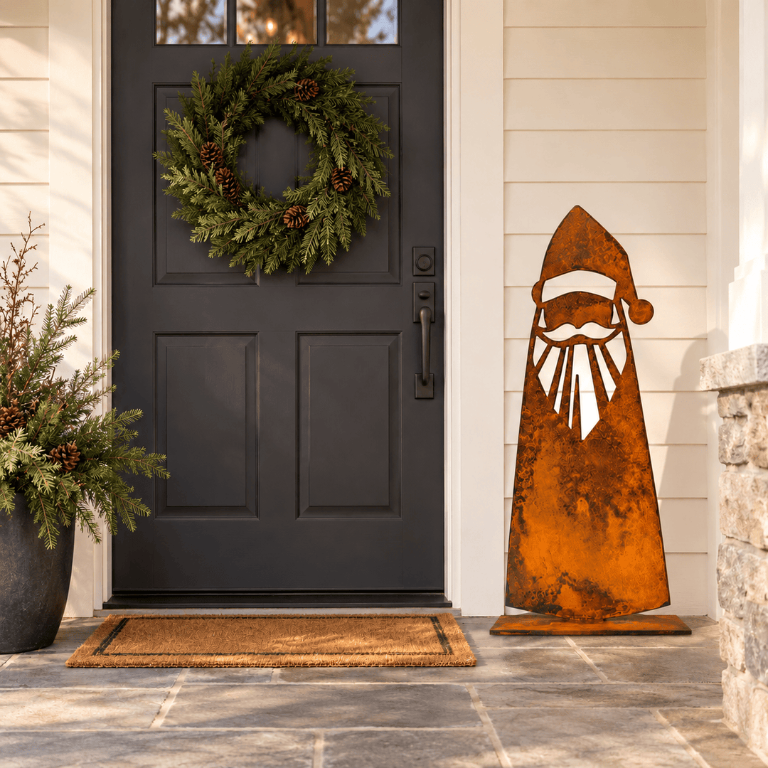 Prairie Dance Christmas Decor Prairie Dance Papa Santa – 44" Large Metal Christmas Decor