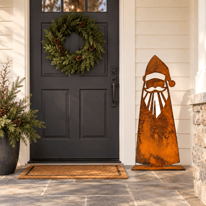 Prairie Dance Christmas Decor Prairie Dance Papa Santa – 44" Large Metal Christmas Decor