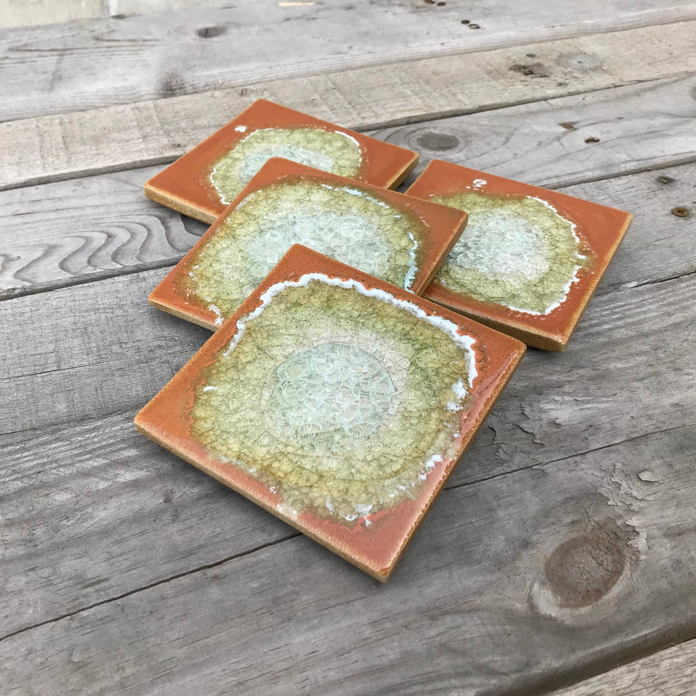 Dock 6 Pottery Ceramics Pumpkin Ceramic Coaster | Dock 6 Pottery