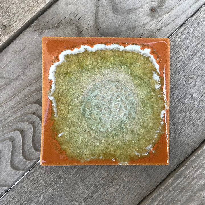 Dock 6 Pottery Ceramics Pumpkin Ceramic Coaster | Dock 6 Pottery