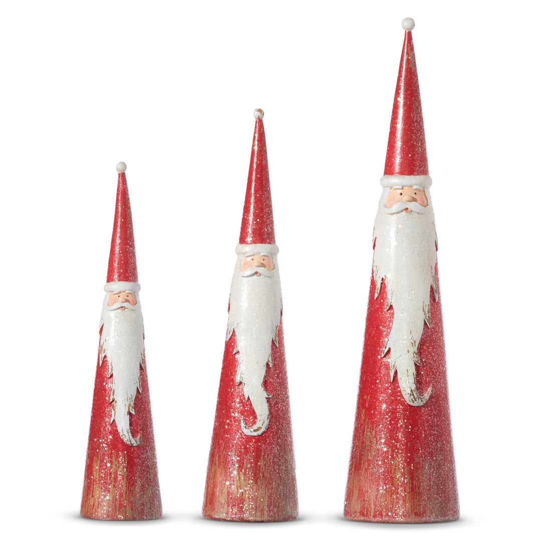 Raz Imports Inc Christmas Decor Red Cone Santa Christmas Figurine