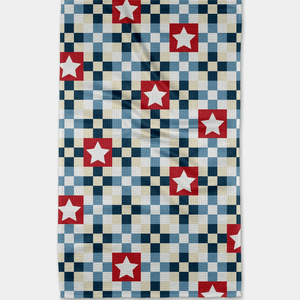 Geometry Kitchen and Bar Red, White, and BBQ Tea Towel