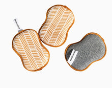 Load image into Gallery viewer, Once Again Home Kitchen &amp; Home Branches in Gold Reusable Scrubber Sponges – Set of 3
