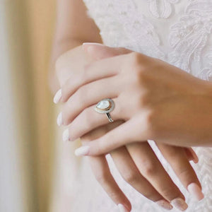 J & I Jewelry Proudly Handmade in Pennsylvania, USA Rivermist Moonstone Ring