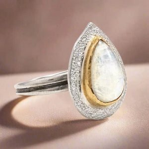 J & I Jewelry Proudly Handmade in Pennsylvania, USA Rivermist Moonstone Ring