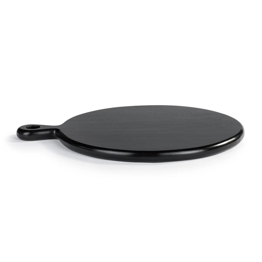Demdaco Home Decor - Kitchen Gourmet Entertaining - Serveware Functional Round Ebony Wood Serving Board