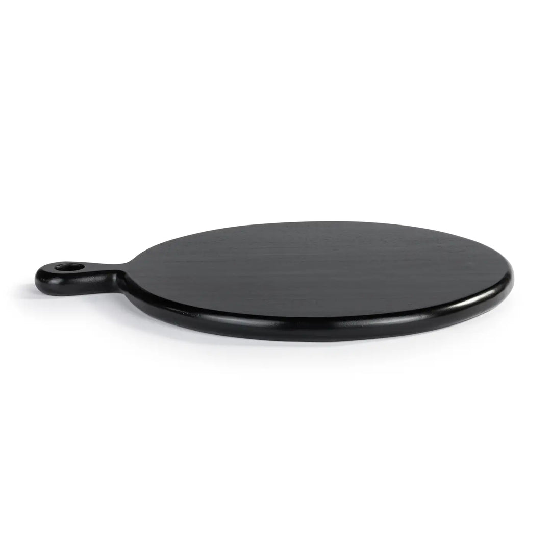Demdaco Home Decor - Kitchen Gourmet Entertaining - Serveware Functional Round Ebony Wood Serving Board