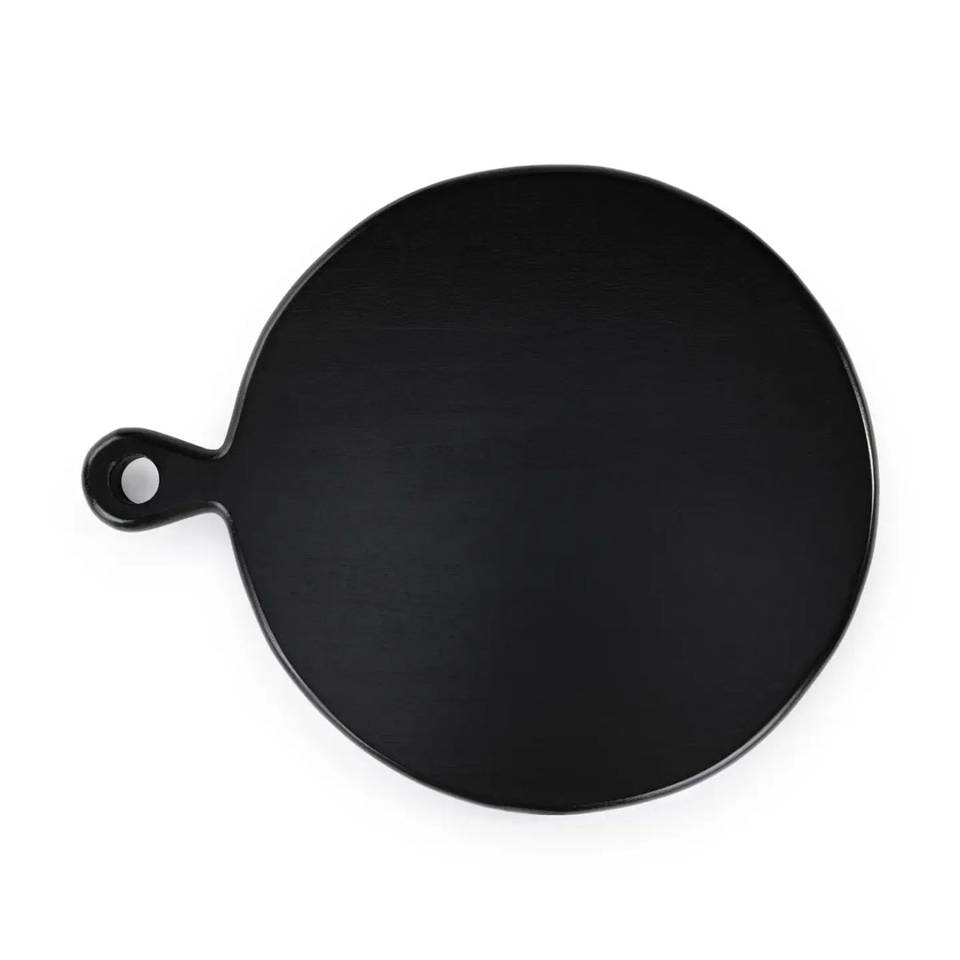 Demdaco Home Decor - Kitchen Gourmet Entertaining - Serveware Functional Round Ebony Wood Serving Board
