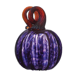 Kitras 3" / Purple Round Glass Pumpkins