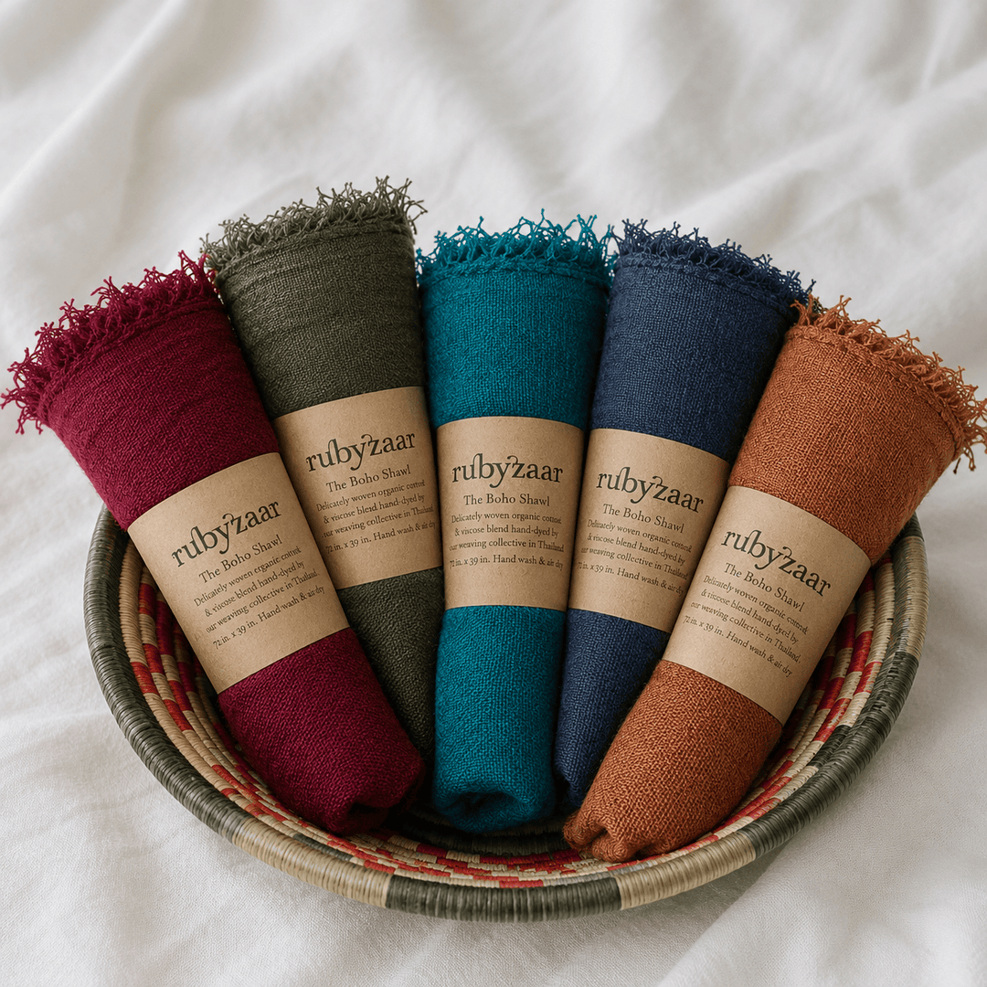 Rubyzaar RTW - Accessories Rubyzaar Boho Shawl - Army